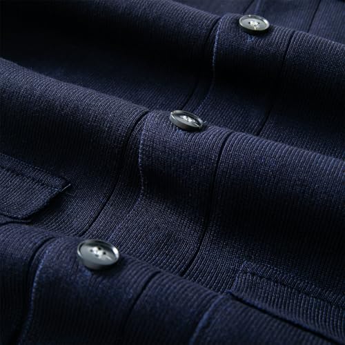 Mens Fall Lapel Cardigan Sweaters Vintage Long Sleeve Cardigans Lightweight Knitted Button down Sweaters with Pockets4