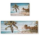 Savannan Kitchen Mat Set, 2 Piece Anti Fatigue Indoor Floor Mats Comfort Waterproof Stain Resistant...