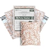 Poly Mailers 10x13 Inch 50 Pack Medium Shipping Bags Strong Thick Mailing Envelopes | Self Sealing Adhesive | Waterproof & Tear Resistant | Small Business Packaging for Clothing - Floral Dusty Pink