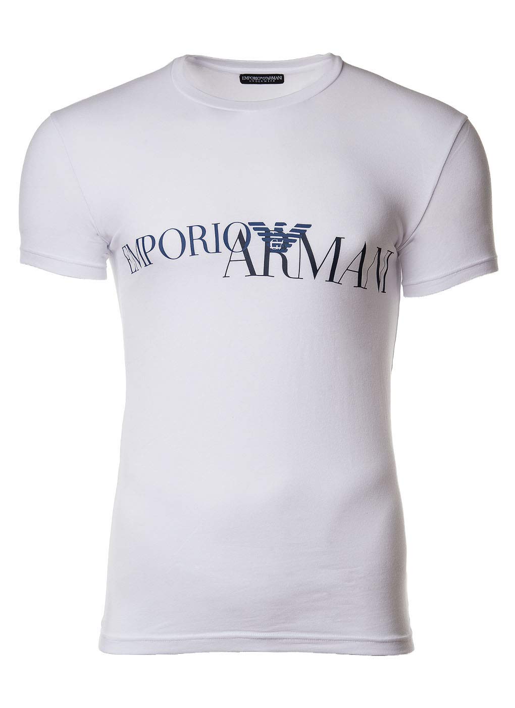 Emporio Armani Men's White Megalogo V-Neck T-Shirt, Xl
