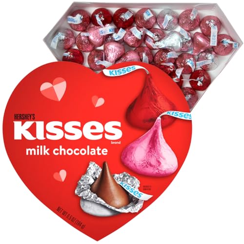 Hersheys-Kisses-Milk-Chocolate-Candy-Valentines-Day-Gift-for-Romantic-Presents-Friends-and-Loved-Ones-Heartfetlt-Romantic-Treats-Love-Themed-Hersheys-Confections-Heart-Shaped-Box-65-Oz - Free Gift Delivery | Same Day Delivery | Next Day Delivery