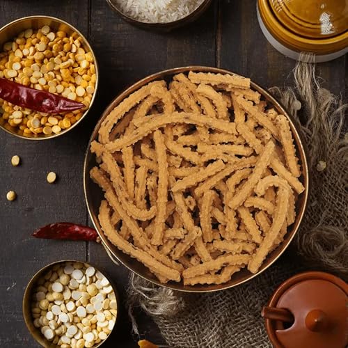 Image of Sweet Karam Coffee Classic Murukku Sticks | No Palm Oil | No Preservatives | Savory Snack | Authentic South Indian Chakli | Fresh & Crispy Tea Time Namkeen | Homemade Recepie | 200 Grams