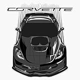 Corvette C7 Z06 - Black Decal Vinyl Bumper Sticker 5'