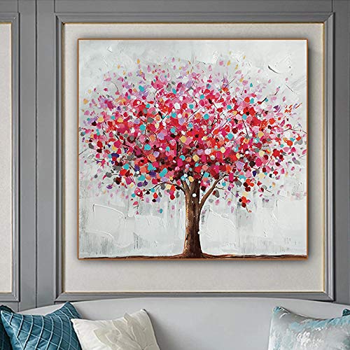 Affiches et impressions arbre coloré moderne abstrait 30x30cm décoration murale de salon