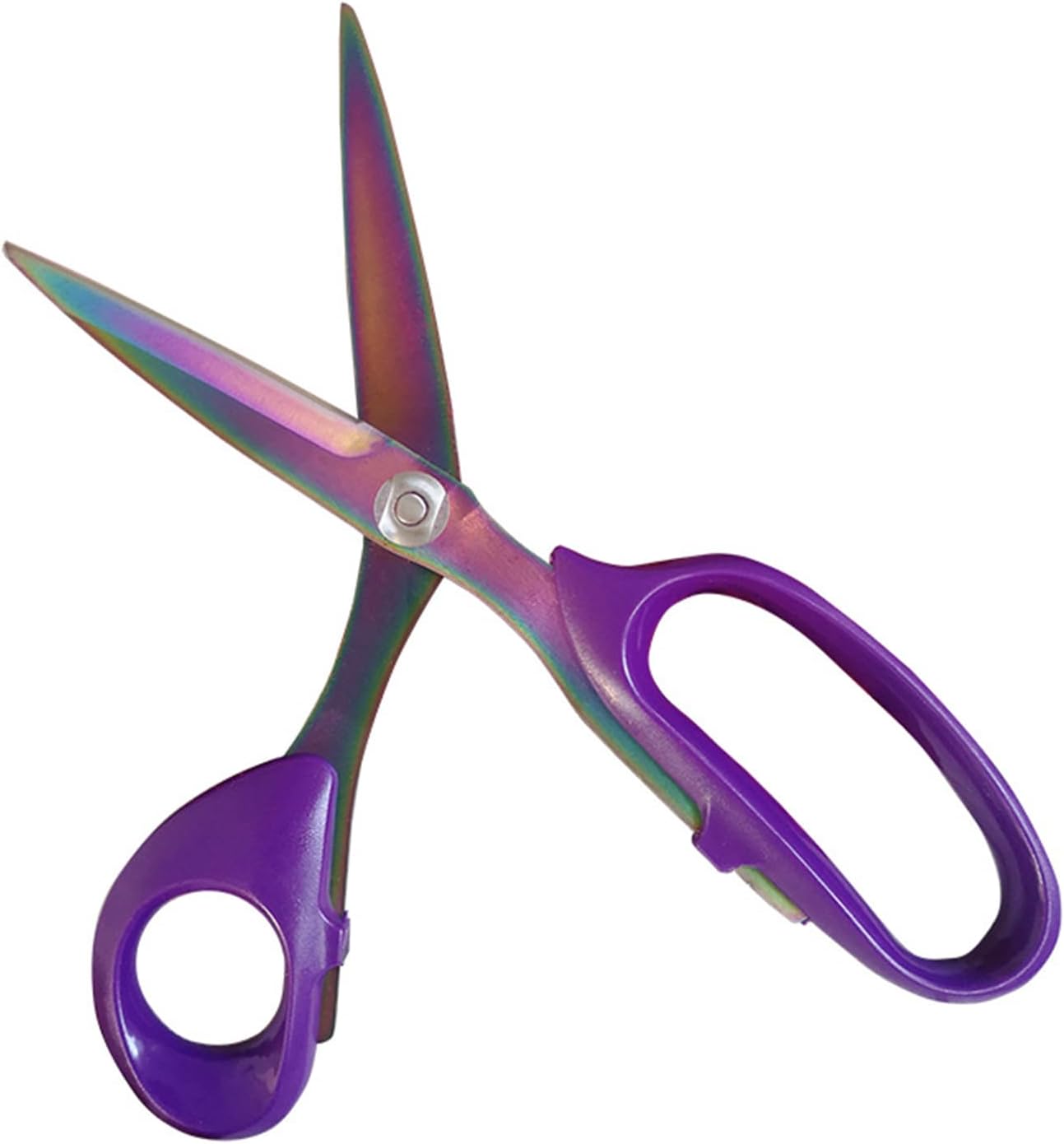 Professional Fabric Scissors, 10 Inch Titanium Plated Stainless Steel Dressmaking Shears, Purple, for Cutting Fabrics and Leather