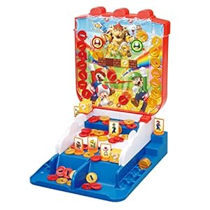 EPOCH Games Super Mario Lucky Coin Game – Tabletop Skill and Action Game for 1-2 Players – Collect Coins, Win Prizes, and Have Fun!