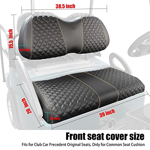 Roykaw Golf Cart Seat Covers Kit Fit For Club Car Precedent Oem Ordinary Seat Cushion, Marine Grade Vinyl Material/More Soft And Comfortable, Breathable & Easy To Clean #TOP6
