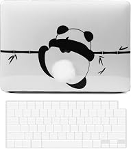 Hard Case Compatible with MacBook Air 13.6 inch Case 2024 2022 with Liquid Retina Display Touch ID Model A3113 A2681, Plastic Hard Shell Case Cover & Keyboard Cover Skin, DIY Panda