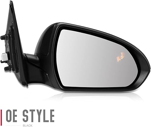 Miniatura 2 de DNA Motoring OEM-MR-HY1321226 - Espejo retrovisor de puerta lateral derecho con calefacción y detección de punto ciego compatible con Elantra