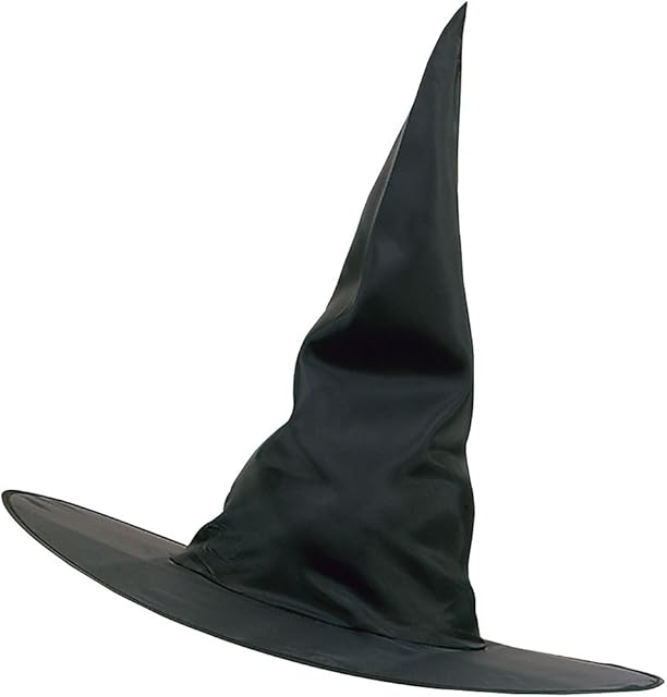 Bristol Novelty BH291 Witch Hat Black Nylon Plain, Womens, One Size