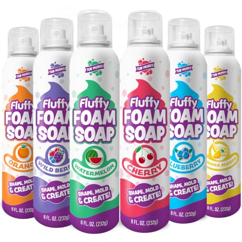 Tub Works® Fluffy Foam Soap, Variety 6 Pack | Shape, Mold...