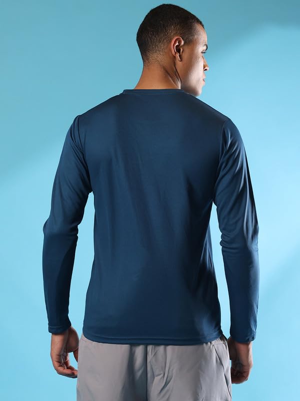 Image of CHKOKKO Gym T Shirts for Men Workout Solid Quick Dry Sports Men T-Shirts Breathable Lightweight Full Sleeve Regular Fit Round Neck Running Stylish Tshirt for man