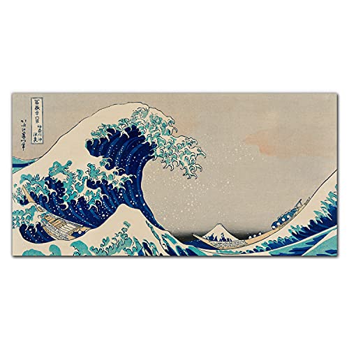 Décoration tableau en verre 100x50cm Waves de bateaux - Impression sur verre trempé décoration murale