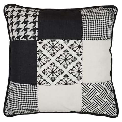 Coussin Patchwork Noir Blanc HOME DECO FACTORY Cover