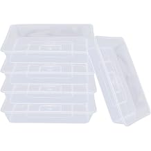 Square Plant Saucer 8 inch,5 Pack Pant Pot Trays, Plant Saucers for Indoors and Outdoors, Seed Starting Tray, Growing Trays,Clear