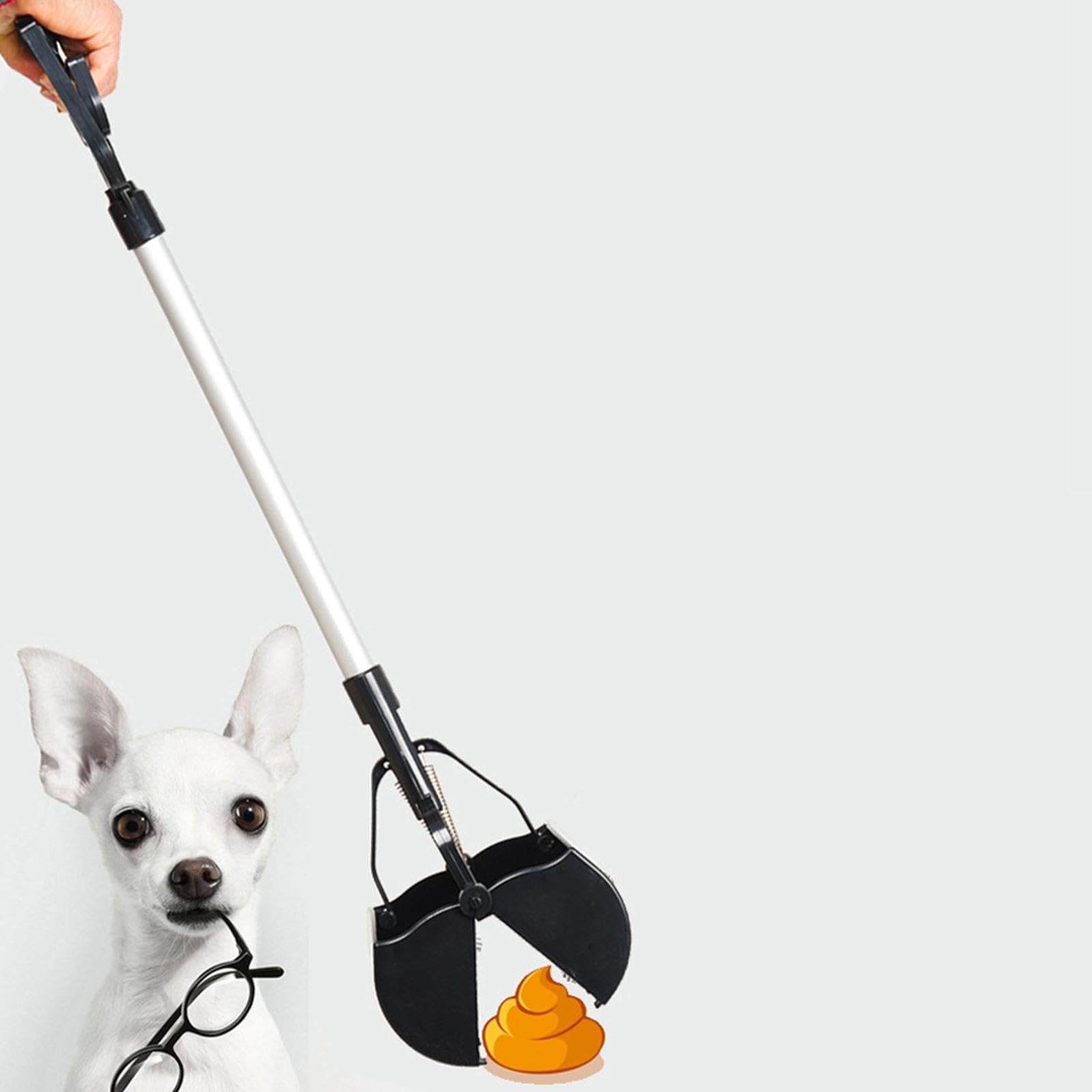 Pala de Limpieza sin Esfuerzo Pala de fácil Agarre con Mango Largo Herramienta portátil para Limpiar Conejos al Aire Libre para dueños de Mascotas Limpieza de Patios