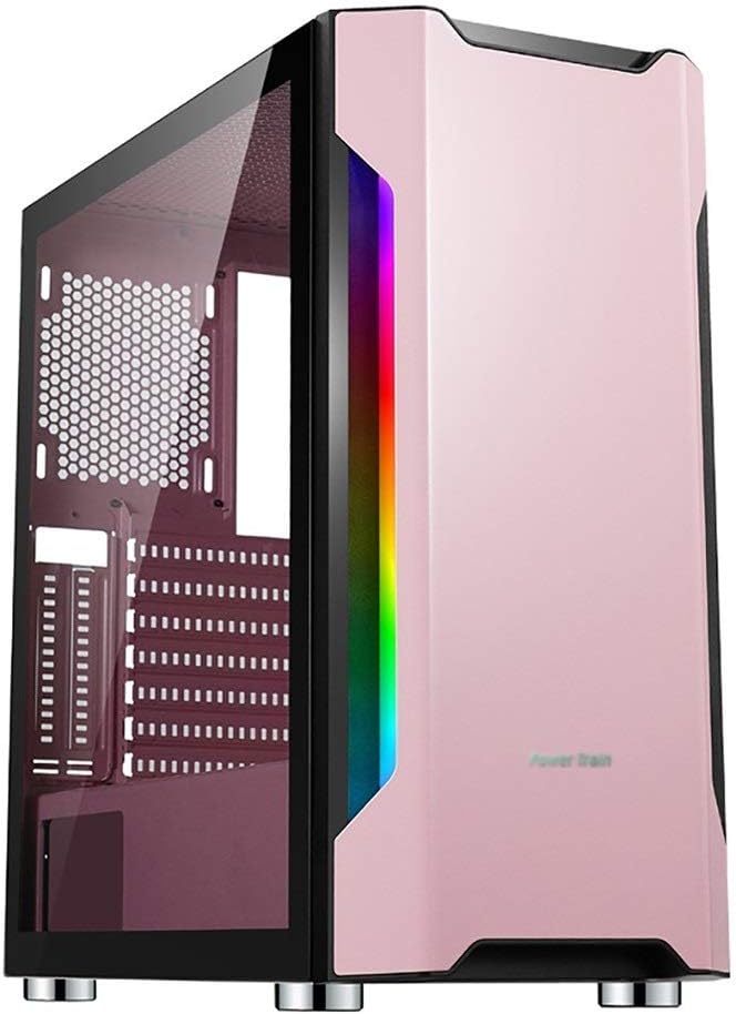 ATX Case,Mid-Tower PC Gaming Case E-ATX/ATX/M-ATX/ITX - Front I/O USB 3.0 Port - Tempered Glass Side Panel - 6 Fan Position - Support Water Cooling