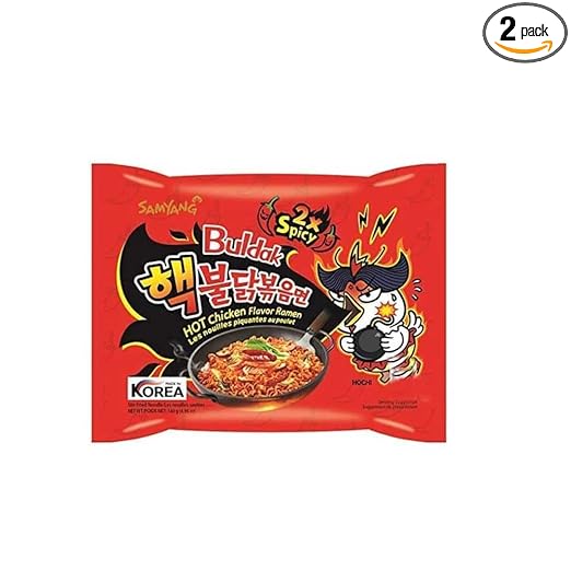 Buldak Samyang Noodle 2 X spicy Pouch pack of 2
