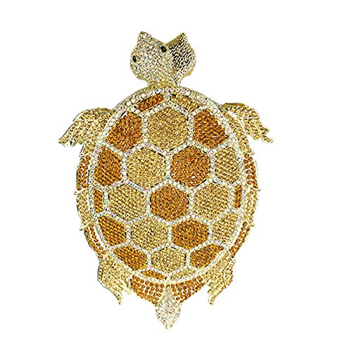 Pochette de soirée Santimon pour femme avec bandoulière chaîne et motif tortue élégant