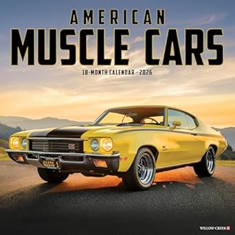 American Muscle Cars 2026 12 X 12 Wall Calendar Amazon.co.uk Willow