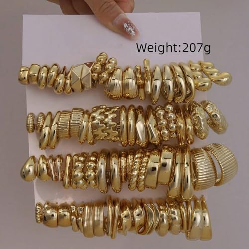 Pendientes de resina apilables con joyería geométrica única de moda 5