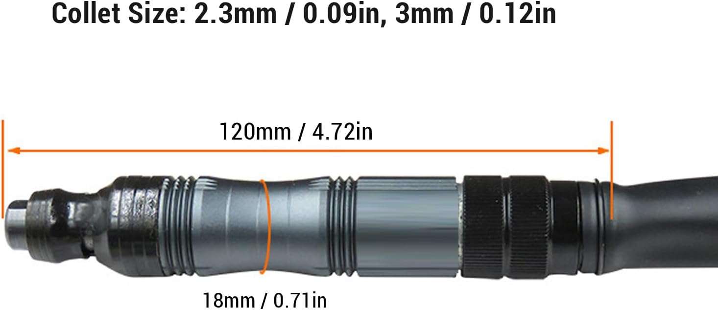 Gearwell Mini Air Die Grinderキット、空気圧鉛筆グラインダー、エアロータリーツール、1/4インチコレット