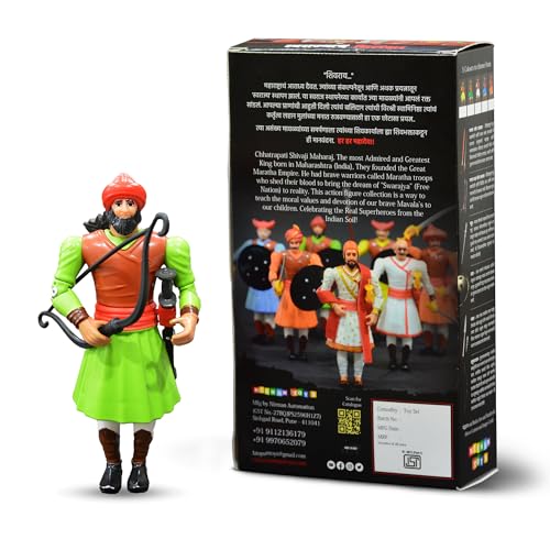 Image of Swarajyache Shiledar - The True Super Hero - 6 Inch Tall Action Figure with Accessories (Mughal, Green)