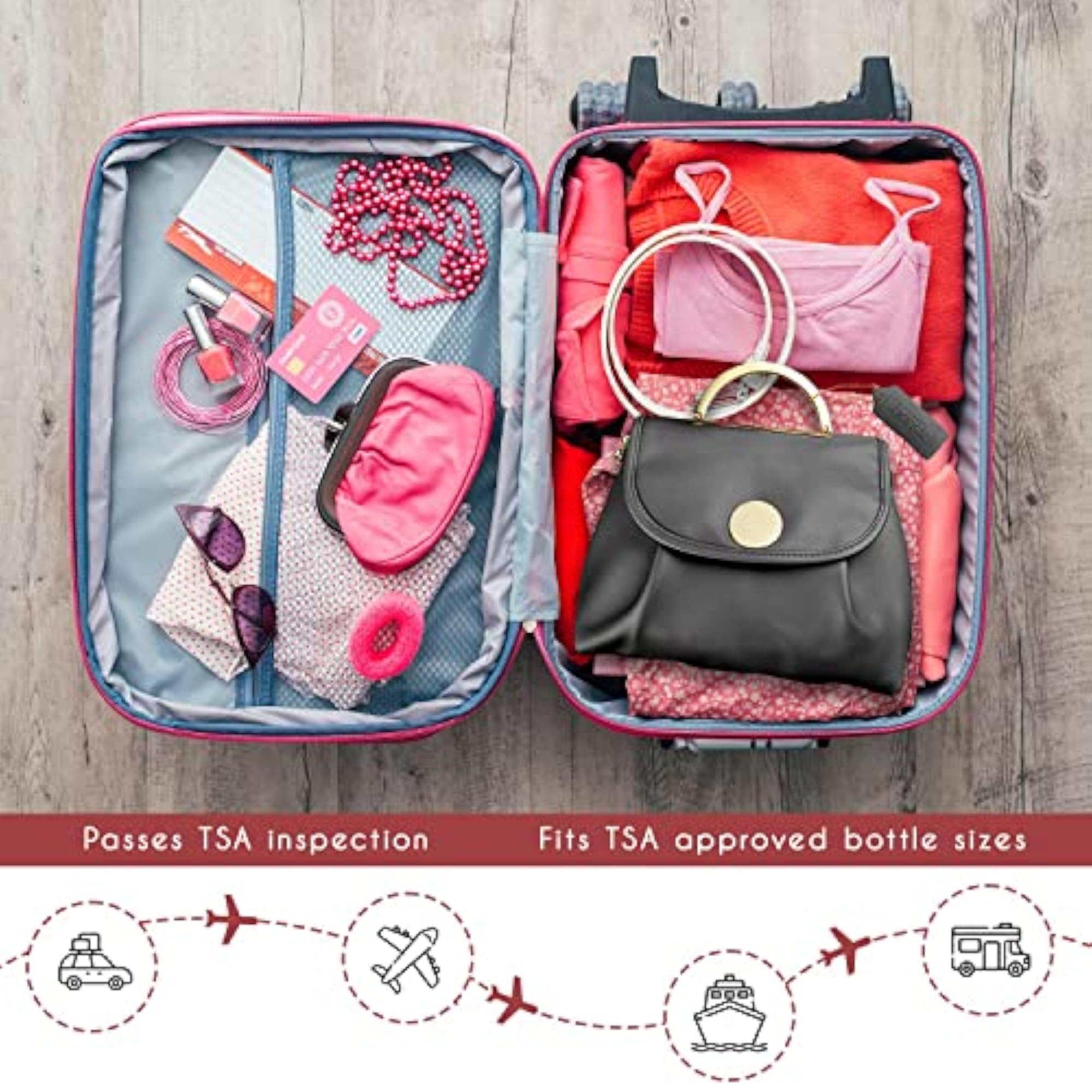 Travel Toiletry Bag with Hanging Hook, Multicolor
