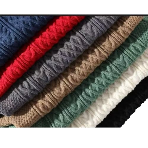 Suéter de punto de cuello redondo para hombre con texturas premium 3