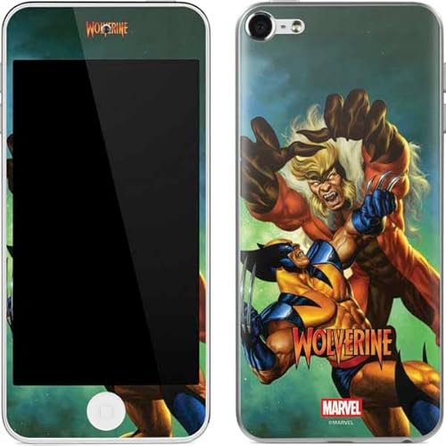 Skinit Decal MP3 Player Skin Compatible with iPod Touch (6th Gen 2015) - Officially Licensed Marvel X-Men Wolverine Vs Sabretooth Design