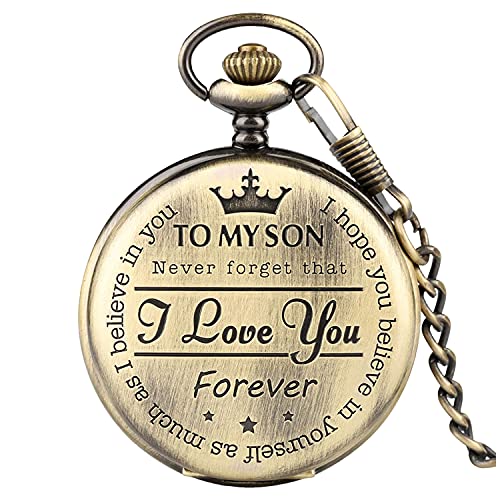 to My Son Bronze Pocket Watch, Birthday Pocket Watch, Graduation Pocket