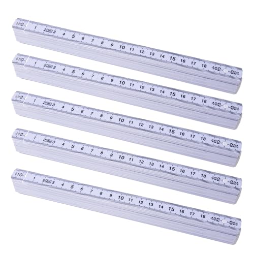 Mètre rigide blanc 2m outil de mesure incassable précis lot de 25 mètres