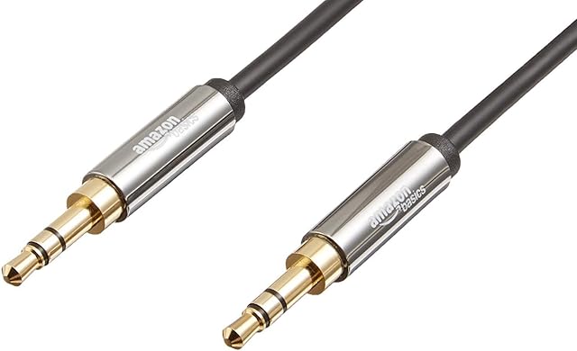 Amazon Basics 3.5mm Male to Male Stereo Audio Cable (2.4 m / 8 Feet)