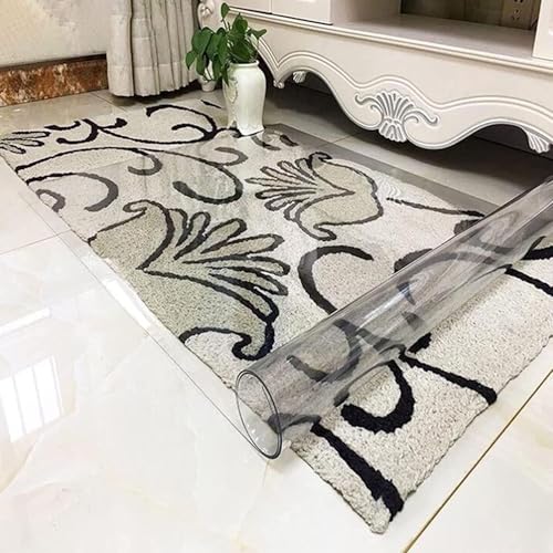 Tapis transparent en plastique 90x140 cm de protection sol - 2