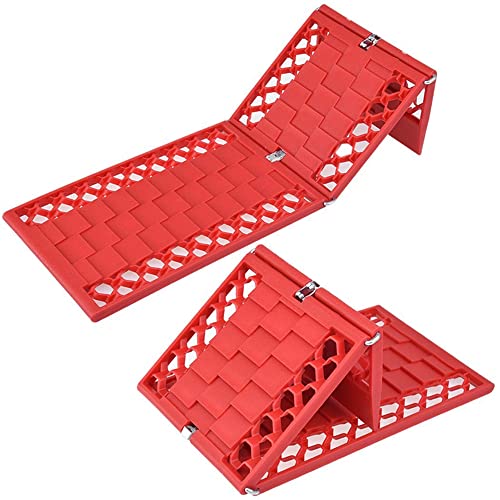 HCMAX 2 Pack Foldable Emergency Auto Tire Traction Mat Tire Grip Car Escaper Snow Grabber Ideal to Unstuck Car from Snow Ice Mud Sand