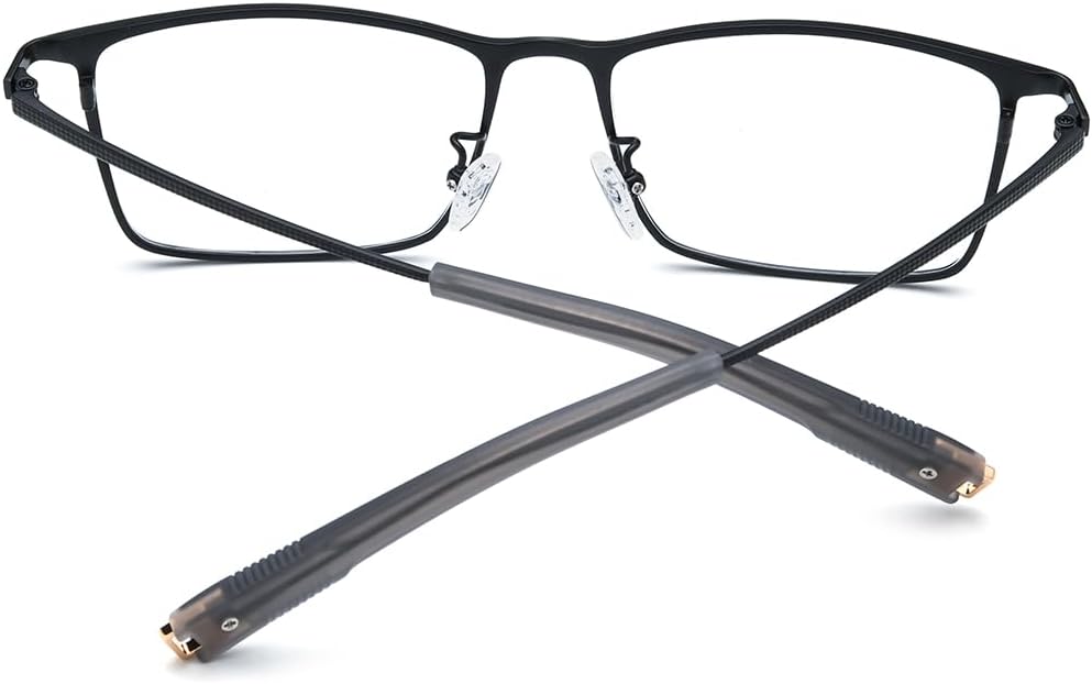 Pure Titanium Glasses Frame Men Square Eyeglasses Optical Eyewear F8827 85874 Black Clear image 8 of 8 B0F4874QHJ