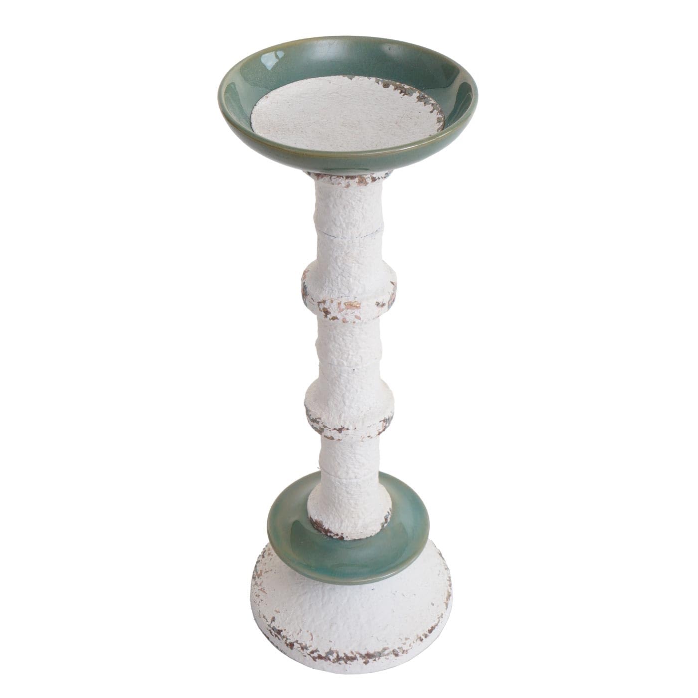Mendler 2er-Set Kerzenständer HWC-N35 Metall Keramik Höhe 36cm