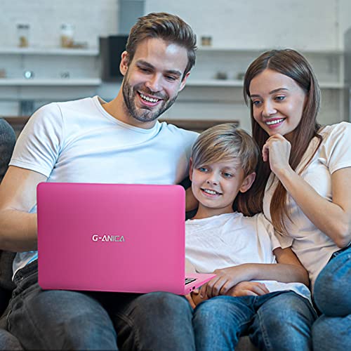 G-Anica Laptop Computer(10.1 Inch), Quad Core Powered By Android 12.0, Netbook Computer With Wifi, Webcam And Bluetooth, Mini Laptop With Bag, Mouse, And Mouse Pad For Kids And Adults（Pink） #TOP4