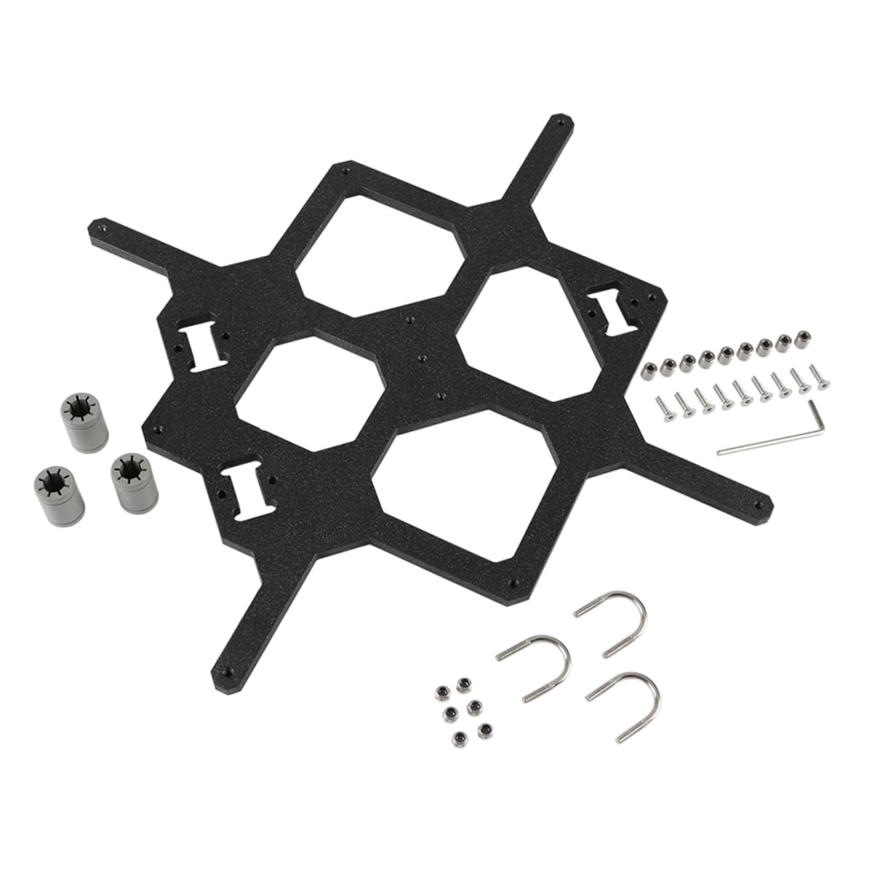 ULTECHNOVO Piastra Di Supporto Per Letto Caldo y Kit Di Morsetti Lmuu Accessori e Parti Per Stampante Realizzata in Metallo Spazzolata e Anodizzata Per Planarità e Facile Sostituzione