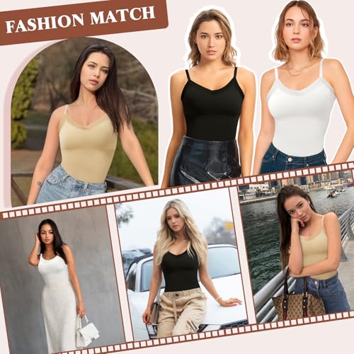 Image of Shapewear Camisoles for Women - Tummy Control Shapewear Tank Top Shaper Cami Black S