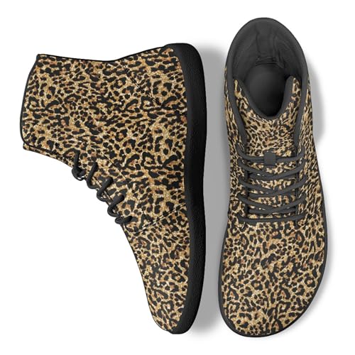 Image of Fashion Print Womens Mens High Top Barefoot Sneakers Flat Shoes