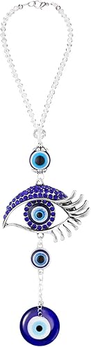 Adorno colgante de ojo turco para automóvil, dije de ojo azul malvado para espejo retrovisor, decoración de cuentas de mal de ojo, accesorios para