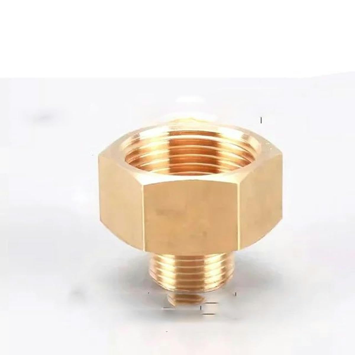 1/8" 1/4" 3/8" 1/2" Filettatura maschio-femmina Boccola esagonale Connettori per tubi in ottone Adattatore accoppiatore in ottone Raccordo filettato-M03-F06-10 PZ