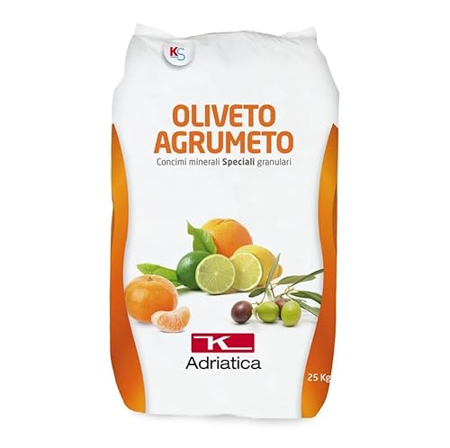 Dario L'Agrario | Concime Granulare Oliveto Agrumeto NPK 12-8-8, con MgO, SO3 e Boro, 25 kg