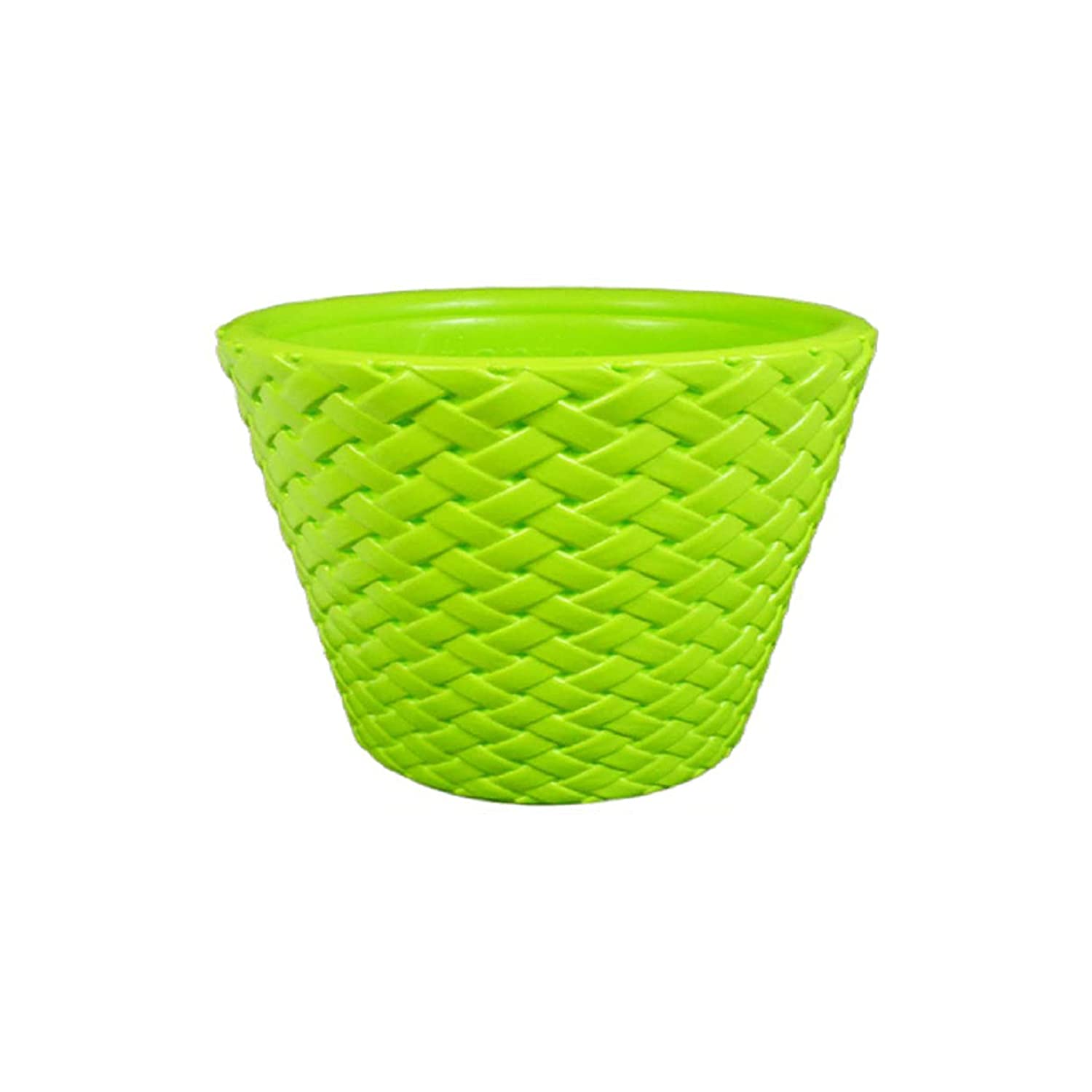 SHOPMEFAST 10-Inch Plastic Planters Flower Pots Modern Decorative Colourful Gardening Pot for House Plants, Nursery, Multicolor, Size : 10 Inches. (Apple Green, 1) (B095J5F1FT) Amazon Price History, Amazon Price Tracker