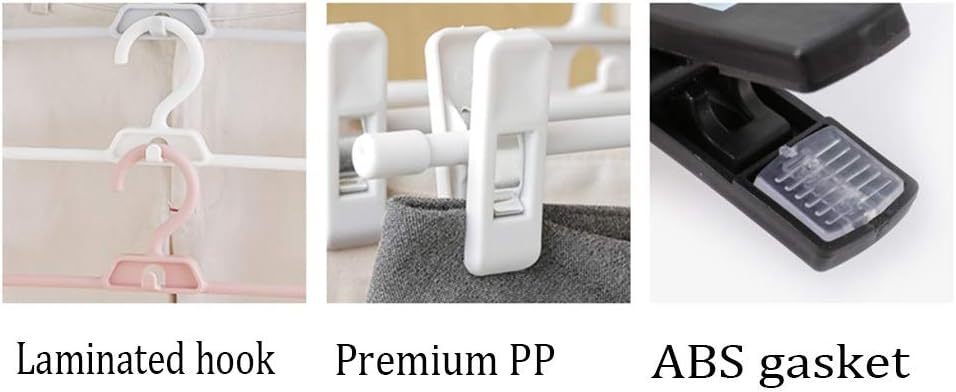 Skirt Hanger with Plastic Clip Non-Slip Hanger 360 ° Rotating Hook Save Space Stackable Clothes Hangers Organizing Wardrobe,