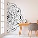 Mezzo Mandala Wall Sticker Rimovibile Impermeabile Decal per Soggiorno Camera da letto Comodino Decor Yoga Studio Wall Art Murale A1 84x42cm
