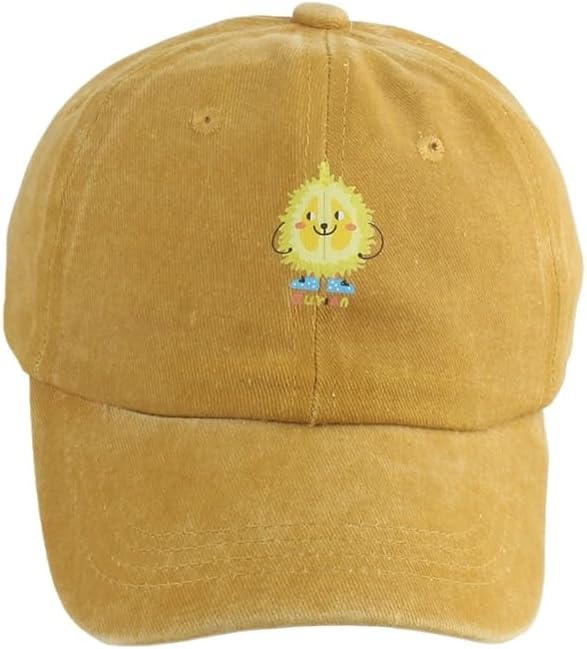 Cartoon Adjustable Baseball Cap Baby Summer Washed Denim Sun Protection Snapback Cap Cute Sun Hats 2-6Y