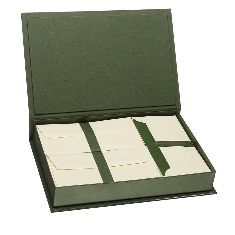Rössler Papier 1051831008 - Papier Royal - cassette voor briefpapier, 40/10/50, A4/DL/DL, groen/zeem