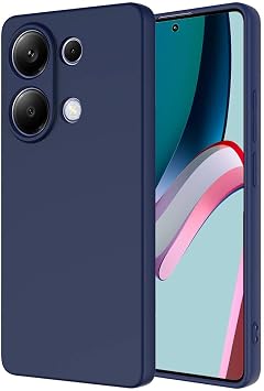 Elfia Xiaomi Redmi Note 13 Pro 4G ile Uyumlu K l f  Silikon Esnek i i Kadife Kamera Lens Korumal  Mat Renkli  nce Tarz Kapak Mara Lacivert